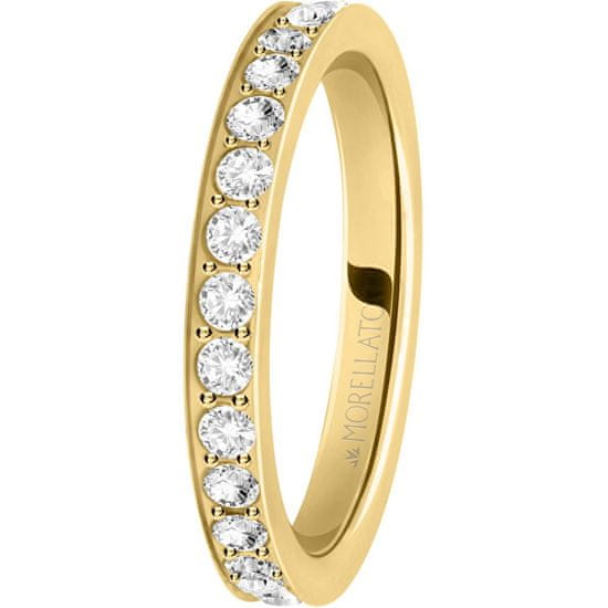 Morellato Pozlacený prsten s krystaly Love Rings SNA39