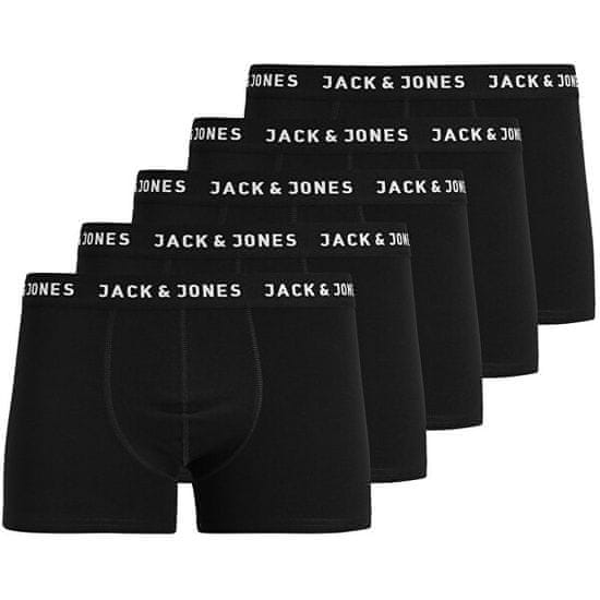 Jack&Jones 5 PACK - pánské boxerky JACHUEY 12142342 Black
