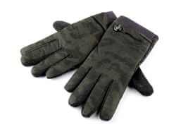 Kraftika 1pár zelená khaki pánské rukavice maskáčové / army