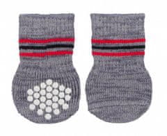 Trixie Protiskluzové šedé ponožky, 2 ks pro psy l-xl, boty