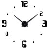 Daklos Nalepovací 3D nástěnné analogové hodiny - různé číslice - černá