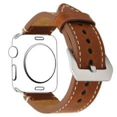 SAMURRAI elegantní kožený řemínek na Apple Watch - světle hnědý - 42 / 44 mm