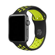 SAMURRAI sportovní řemínek na Apple Watch - černý / neon - 38 / 40 mm
