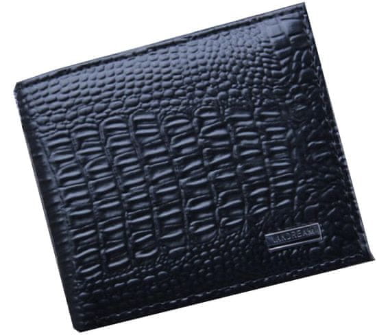 Daklos Pánská stylová peněženka se vzorem krokodýlí kůže - Černá