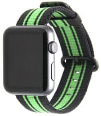 SAMURRAI sportovní nylonový řemínek na Apple Watch - zelený / černý - 38 / 40 mm