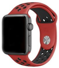 sportovní řemínek na Apple Watch - červený / černý - 38 / 40 mm
