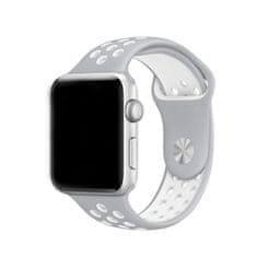 SAMURRAI sportovní řemínek na Apple Watch - bílý / šedý - 38 / 40 mm