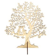 AMADEA Dřevěný 3D strom s dětmi, přírodní, výška 22 cm