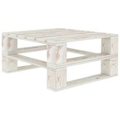 Greatstore Zahradní paletový stůl bílý dřevo