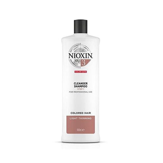 Nioxin Čisticí šampon pro jemné barvené mírně řídnoucí vlasy System 3 (Shampoo Cleanser System 3)