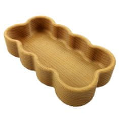 AMADEA Dřevěná miska ve tvaru mráčku, masivní dřevo, rozměr 20,5x11,2x4,5 cm