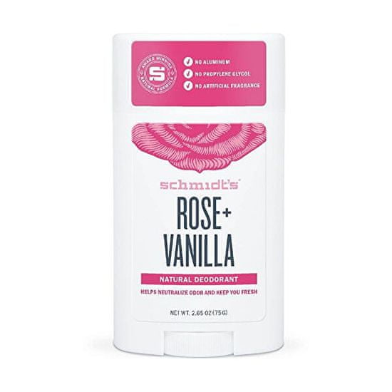 Schmidt’s Tuhý deodorant růže + vanilka (Signature Rose + Vanila Deo Stick) 58 ml