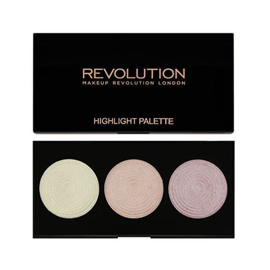 Makeup Revolution Paletka 3 rozjasňovačů (Highlighter Palette - Highlight) 15 g