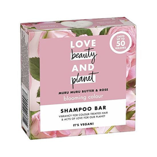 Love Beauty & Planet Tuhý šampon s růžovým olejem a máslem muru muru (Shampoo Bar) 90 g