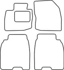 Vopi Textilní autokoberce Honda Civic 2006-2012 (5 dveří) , barva koberce: černá, barva obšití: černé