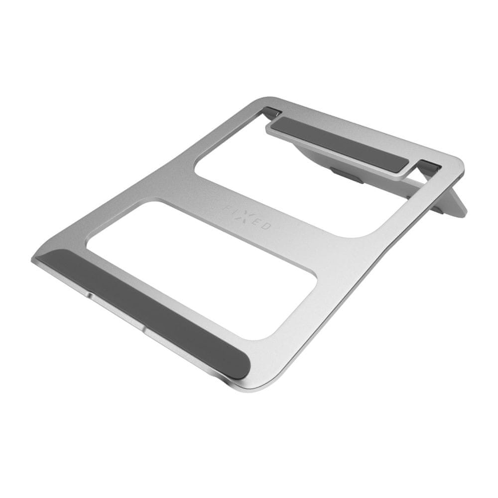 FIXED Hliníkový stojánek Frame BOOK na stůl pro notebooky FIXFR-BOK-SL, stříbrný