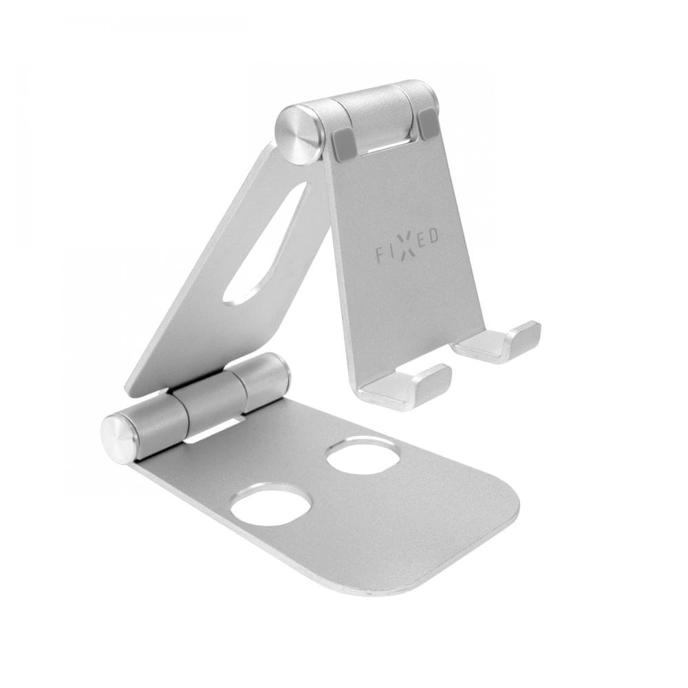 FIXED Hliníkový stojánek Frame PHONE na stůl pro mobilní telefony FIXFR-PHO-SL, stříbrný