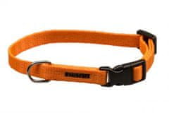 BAFPET Obojek puppy nylon rozlišovací-oranžový s černou přezkou 1,00 x 18-26 cm