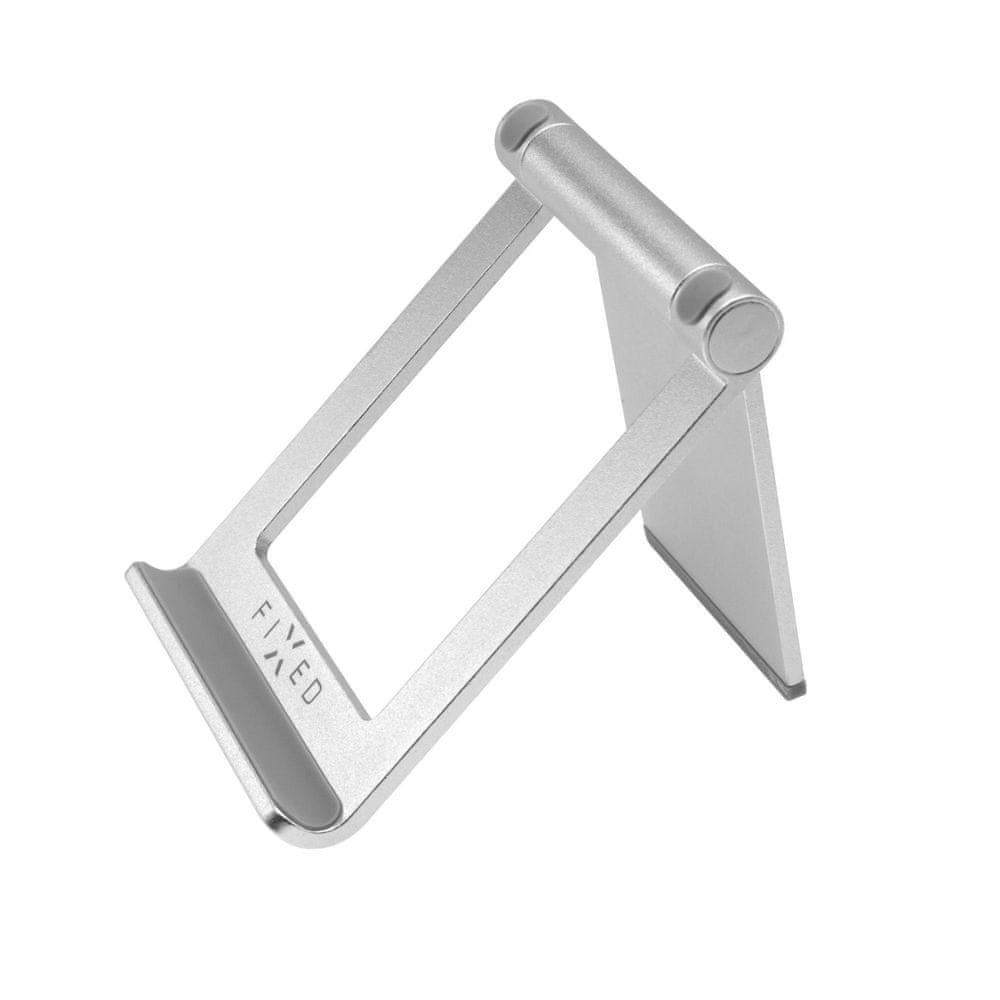 FIXED Hliníkový stojánek Frame TAB na stůl pro mobilní telefony a tablety FIXFR-TAB-SL, stříbrný