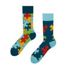 GMRS101 veselé ponožky - puzzle Barva: modrá, Velikost: 35-38