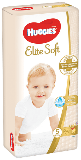 Huggies Elite Soft 5 (12-22 kg) 56 ks