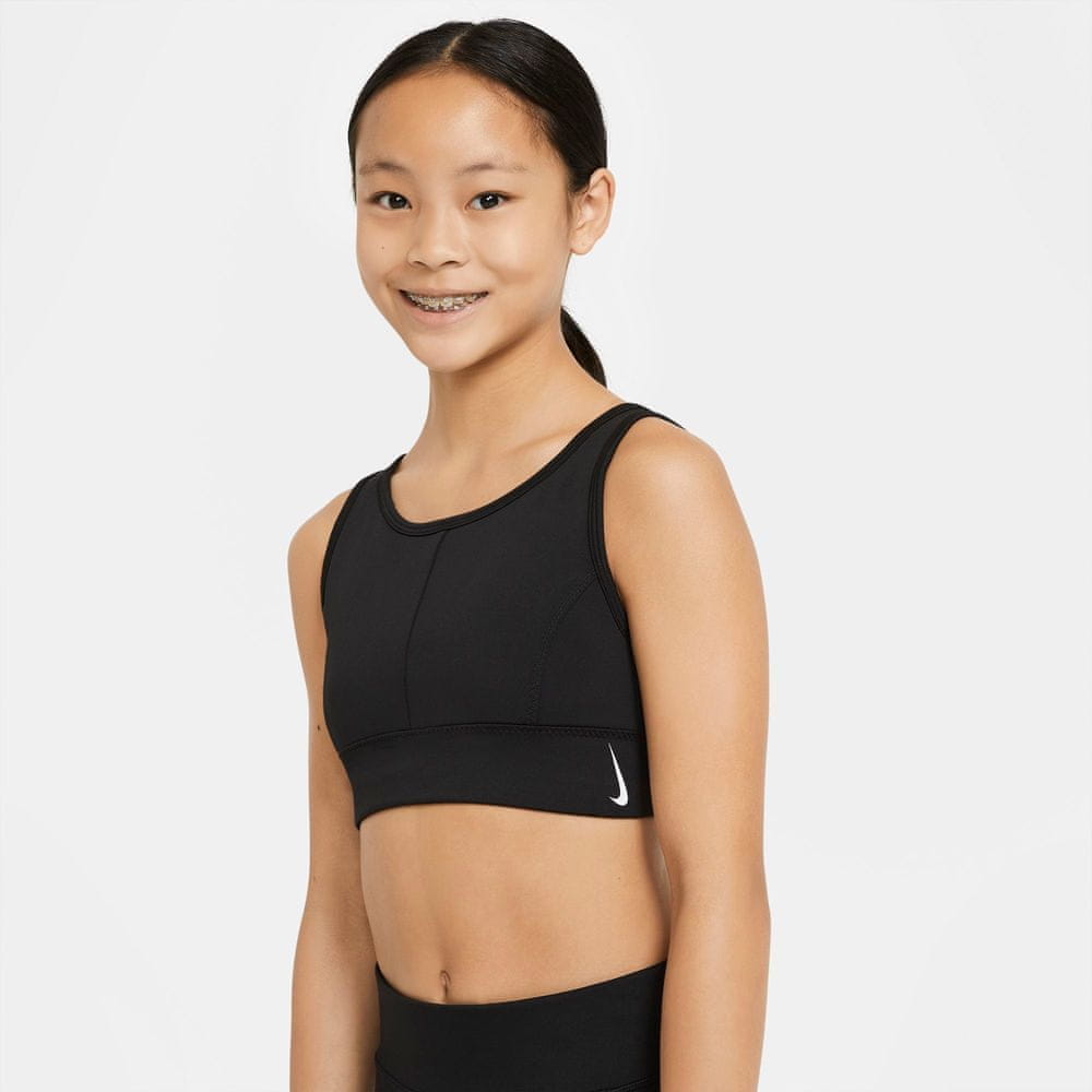 Nike dívčí podprsenka Swoosh CZ4150-010 M černá
