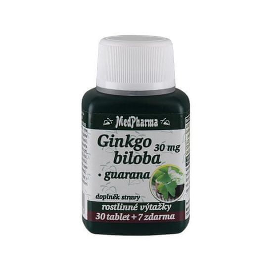 MedPharma Ginkgo biloba 30 mg + guarana 30 tbl. + 7 tbl. ZDARMA