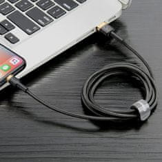 BASEUS Cafule kabel USB / Lightning QC3.0 2A 3m, černý/zlatý