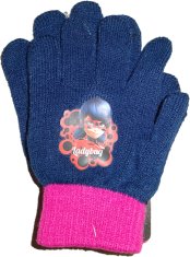 Nickelodeon Modré pletené rukavice s kouzelnou beruškou.