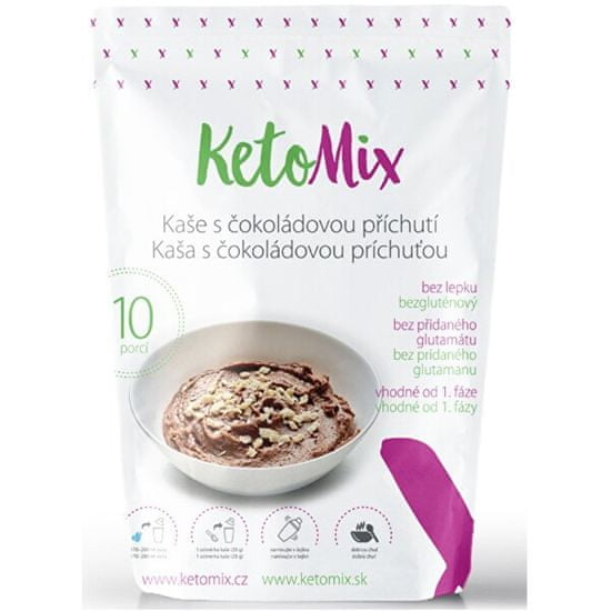 KetoMix Proteinová kaše 280 g (10 porcí) - s čokoládovou příchutí