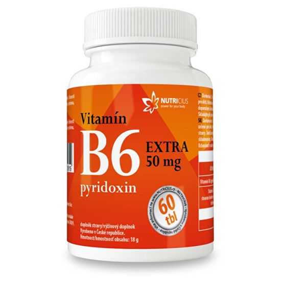 NUTRICIUS Vitamín B6 EXTRA - pyridoxin 50 mg 60 tablet