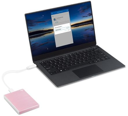 HDD Seagate One Touch Portable 2TB, růžová (STKB2000405) USB 3.0 šifrování heslo