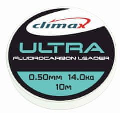 Climax Ultra Fluorocarbon leader 10m + 20ks crimps 0,50mm 14kg
