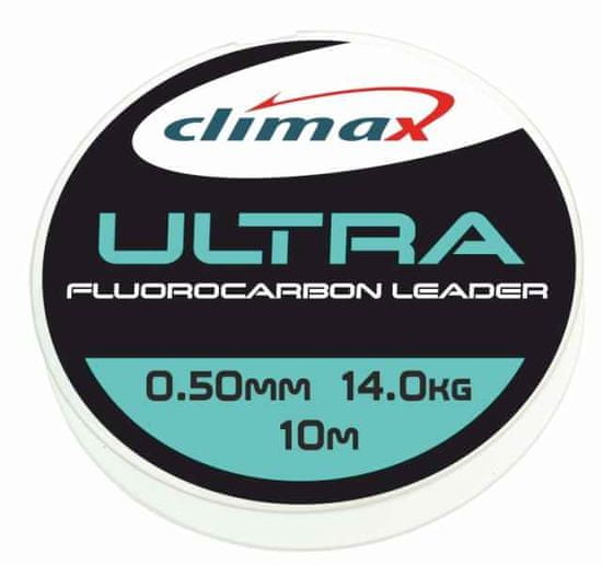 Climax Ultra Fluorocarbon leader 10m + 20ks crimps 0,50mm 14kg