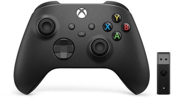  Microsoft Xbox Wireless Controller + adaptér pro Windows, černá (1VA-00002) vibrace ergonomie design