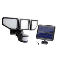 Bezdoteku LEDSolar 200 solární venkovní světlo s pohyb. čidlem a nast. hlavami, bezdrátové, 8W, studené světlo