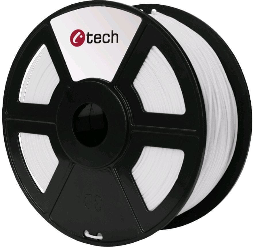 C-Tech tisková struna, PETG, 1,75mm, 1kg, bílá (3DF-PETG1.75-W)
