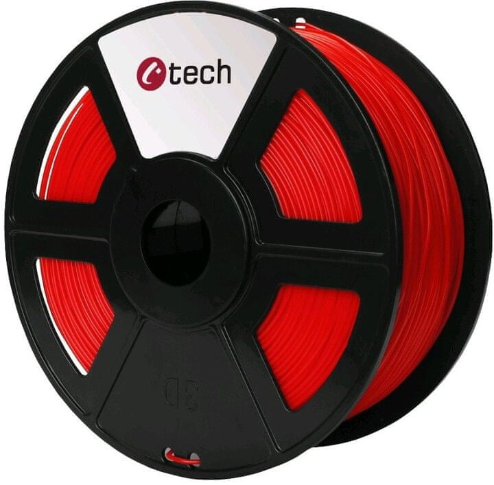 C-Tech tisková struna, ASA, 1,75mm, 1kg, červená (3DF-ASA1.75-R)