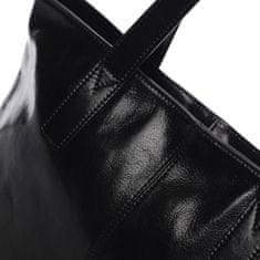 Delami Vera Pelle Stylová kožená taška přes rameno Minnoa, černá