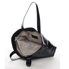 Delami Vera Pelle Stylová kožená taška přes rameno Minnoa, černá