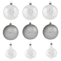 Decor By Glassor Bezstarostný set vánočních ozdob kolekce Mrazivá něžnost