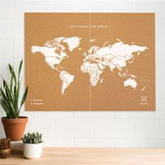 Decor By Glassor Korková nástěnka mapa světa XXL