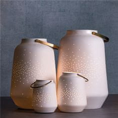 Decor By Glassor Porcelánová lucerna s hvězdnou oblohou menší