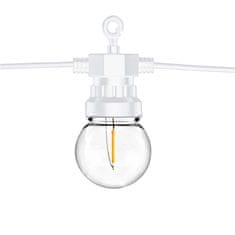 Decor By Glassor Bílý světelný řetěz se žárovkami