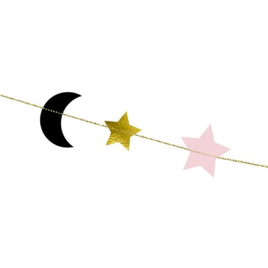 Decor By Glassor Girlanda hvězdičky a měsíček