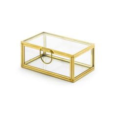 Decor By Glassor Skleněná krabička na svatební prsteny