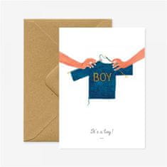 Decor By Glassor Dárkové přání k narození dítěte It´s a boy!