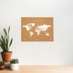 Decor By Glassor Korková nástěnka mapa světa L