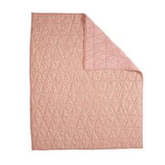Decor By Glassor Růžová deka prošívaná se vzorem zlatých konfet