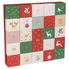 Decor By Glassor Adventní kalendář vánoční krabičky